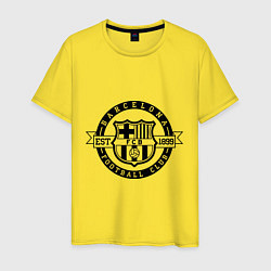 Футболка хлопковая мужская Barcelona FC, цвет: желтый