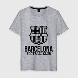Футболка хлопковая мужская Barcelona FC, цвет: меланж