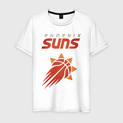 Футболка хлопковая мужская Phoenix Suns, цвет: белый