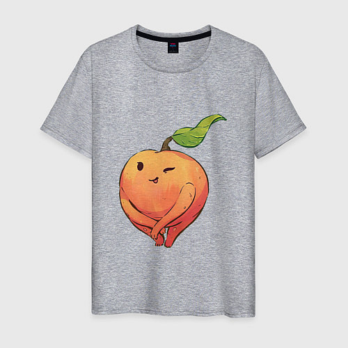 Мужская футболка Милая персик / Меланж – фото 1