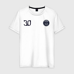 Футболка хлопковая мужская PSG Messi 30 New 202223, цвет: белый