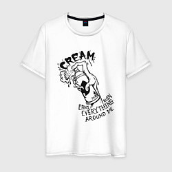 Футболка хлопковая мужская Graffiti Cream, цвет: белый