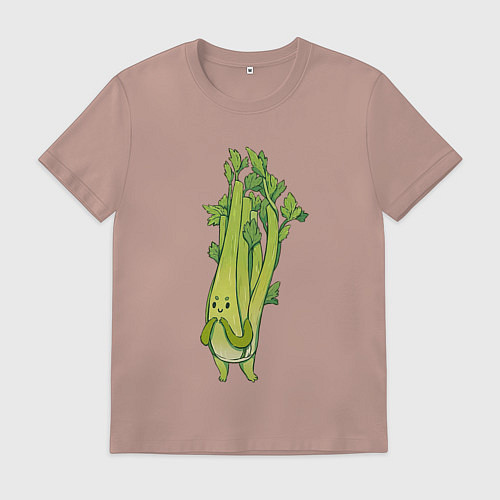 Мужская футболка Сельдерей / Пыльно-розовый – фото 1