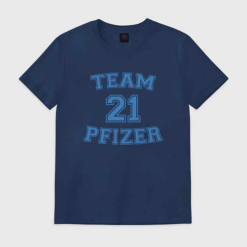Мужская футболка Team Pfizer / Тёмно-синий – фото 1