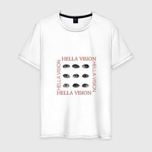 Мужская футболка HELLA DROP EYES / Белый – фото 1
