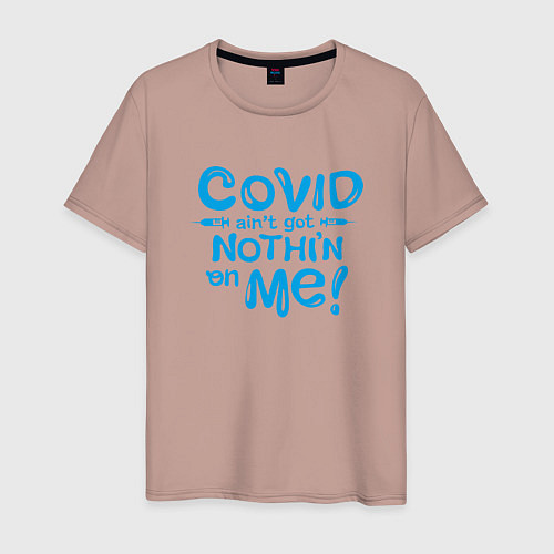 Мужская футболка Covid / Пыльно-розовый – фото 1