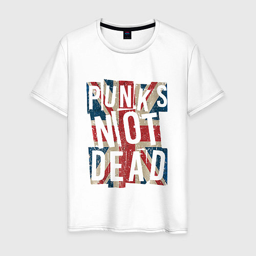 Мужская футболка Punks not dead / Белый – фото 1