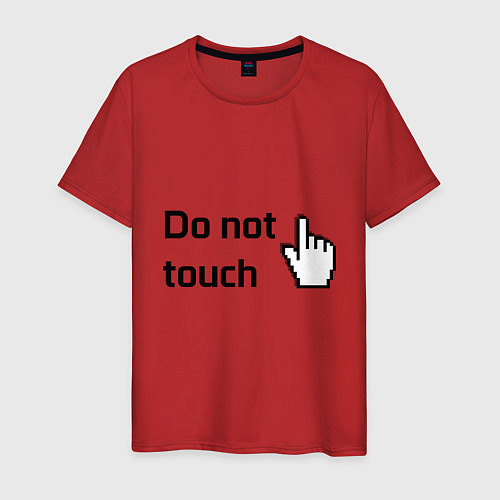 Мужская футболка Не прикасайся / Красный – фото 1
