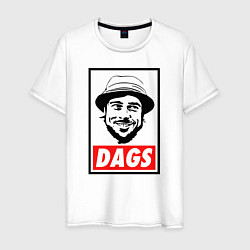 Футболка хлопковая мужская Snatch: Dags, цвет: белый