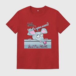 Футболка хлопковая мужская Давай познакомимся, цвет: красный