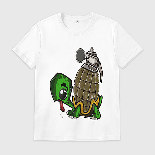 Мужская футболка Explosive turtle / Белый – фото 1