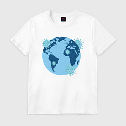 Футболка хлопковая мужская Corona World, цвет: белый