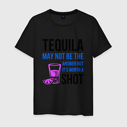 Футболка хлопковая мужская Tequila, цвет: черный