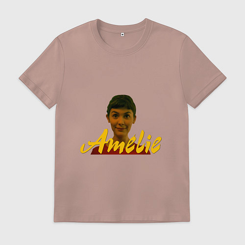 Мужская футболка Амели девушка / Пыльно-розовый – фото 1