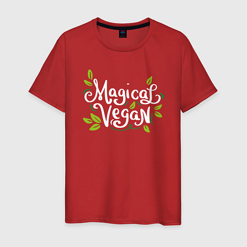Мужская футболка Magical Vegan / Красный – фото 1