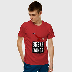 Футболка хлопковая мужская Break Dance цвета красный — фото 2