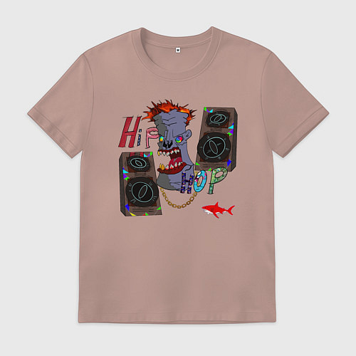 Мужская футболка Hip Hop / Пыльно-розовый – фото 1