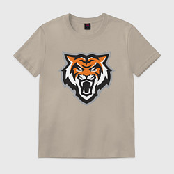 Футболка хлопковая мужская Tigers Team, цвет: миндальный