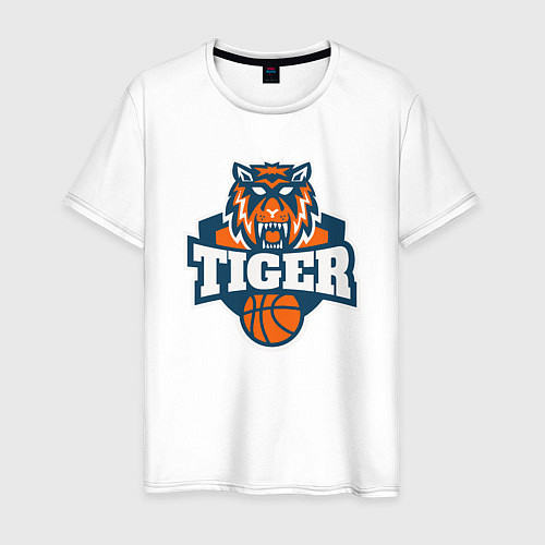 Мужская футболка Tiger Basketball / Белый – фото 1