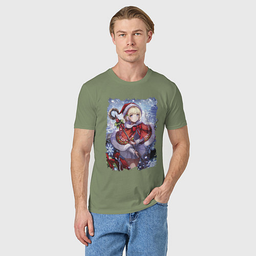 Мужская футболка Прекрасная снегурочка / Авокадо – фото 3