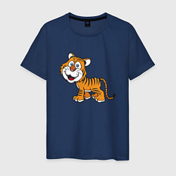 Футболка хлопковая мужская Добрый тигр, цвет: тёмно-синий