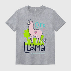 Мужская футболка Надпись милая лама