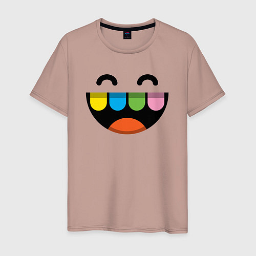 Мужская футболка Toca Boca: Smile / Пыльно-розовый – фото 1