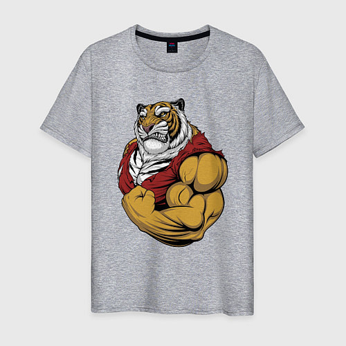 Мужская футболка Power Tiger / Меланж – фото 1