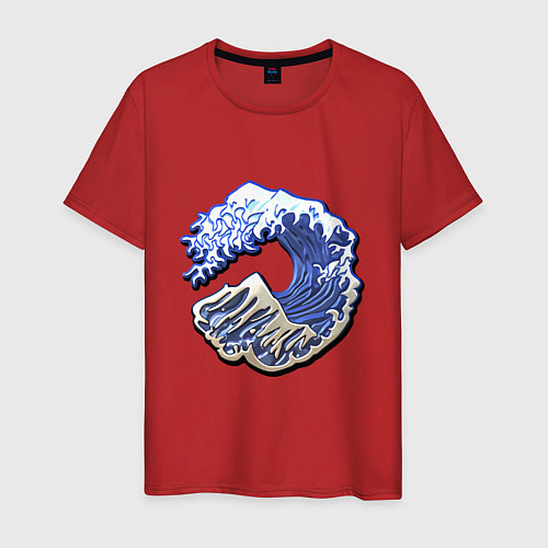 Мужская футболка Great Wave / Красный – фото 1