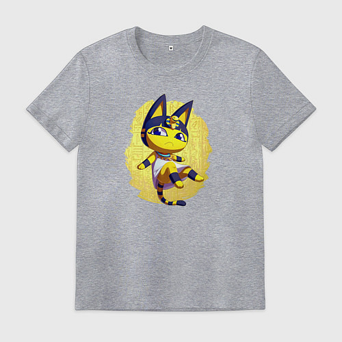 Мужская футболка Ankha Анкха египетская кошка / Меланж – фото 1