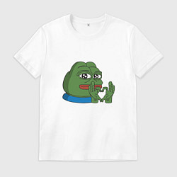 Футболка хлопковая мужская Pepe love пепе лов, цвет: белый