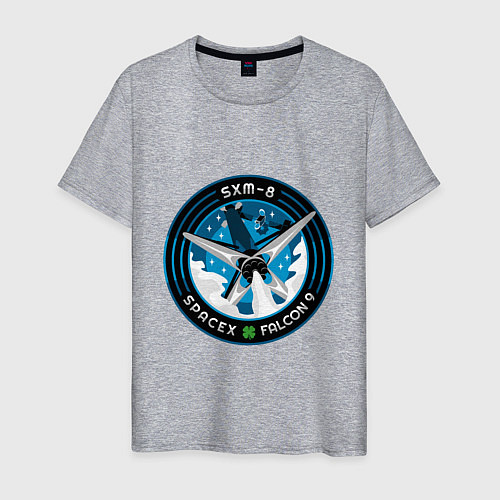 Мужская футболка SPACE X SXM-8 / Меланж – фото 1
