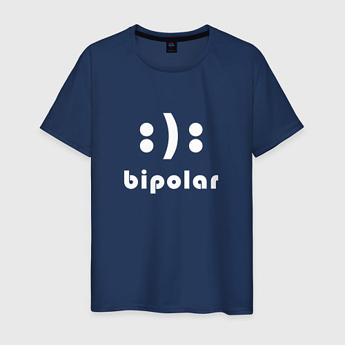 Мужская футболка Bipolar Биполяр Расстройство / Тёмно-синий – фото 1