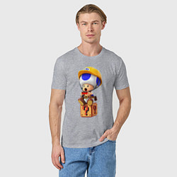 Футболка хлопковая мужская Toad, цвет: меланж — фото 2