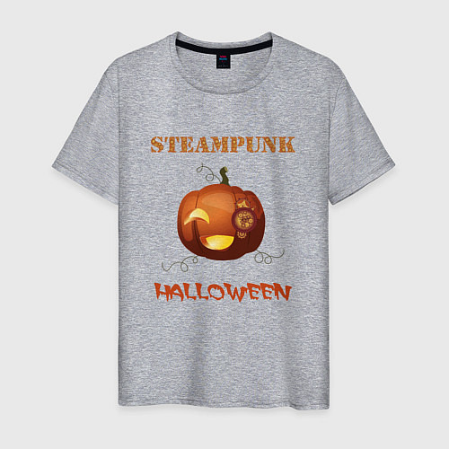 Мужская футболка Стимпанк хэллоуин / Меланж – фото 1