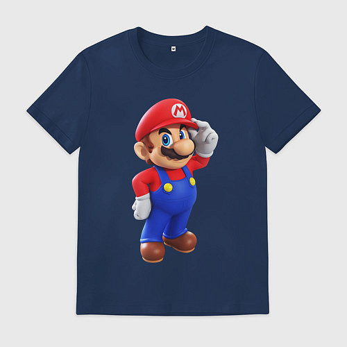 Мужская футболка Marios / Тёмно-синий – фото 1