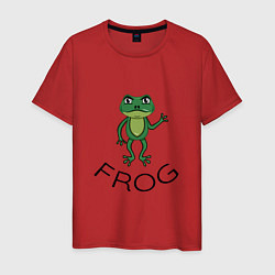 Футболка хлопковая мужская Frog green, цвет: красный