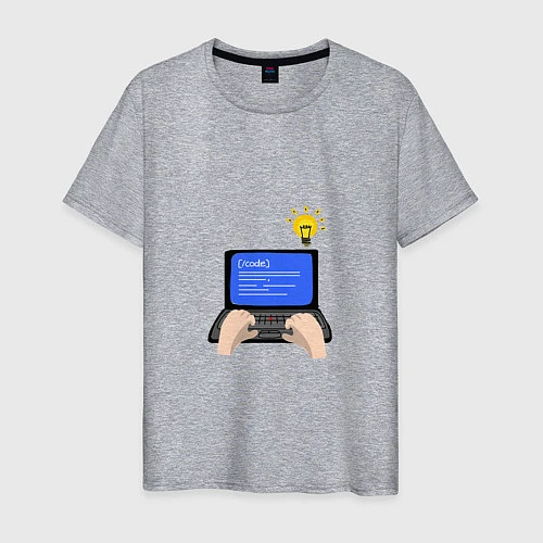 Мужская футболка Создание компьютерной программы / Меланж – фото 1