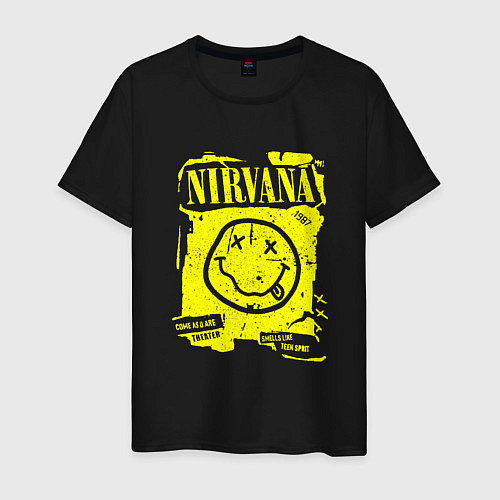 Мужская футболка Smells Like Teen Spirit, Nirvana / Черный – фото 1