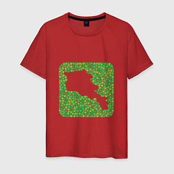 Футболка хлопковая мужская Armenia Green, цвет: красный