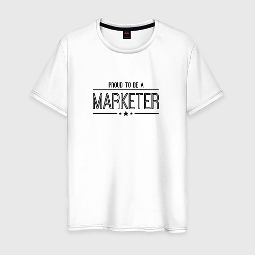 Мужская футболка Горд быть маркетологом / Белый – фото 1