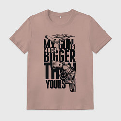 Футболка хлопковая мужская Big gun, цвет: пыльно-розовый