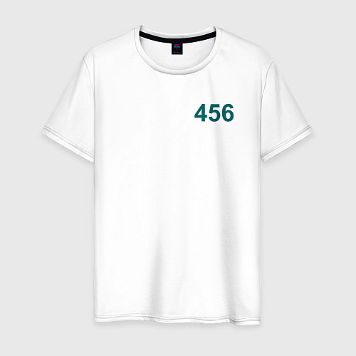 Мужская футболка Игра в кальмара: Игрок 456 / Белый – фото 1