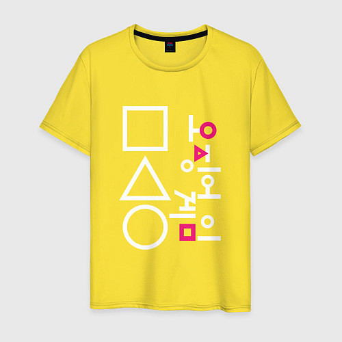 Мужская футболка Игра в кальмара: Стражи / Желтый – фото 1
