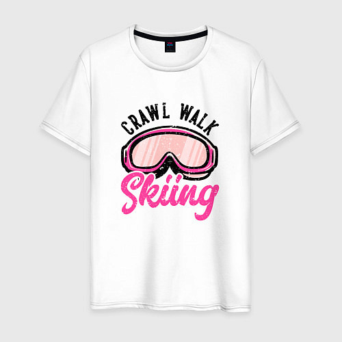Мужская футболка CRAWL WALK SKIING / Белый – фото 1