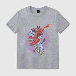 Футболка хлопковая мужская Zombie Heart, цвет: меланж
