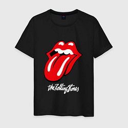 Футболка хлопковая мужская Rolling Stones Роллинг Стоунз, цвет: черный