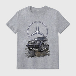 Футболка хлопковая мужская Гелик - лучше всех!, цвет: меланж