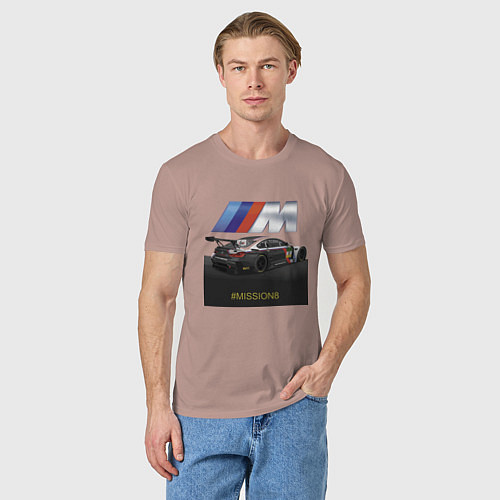 Мужская футболка BMW M Performance Mission 8 / Пыльно-розовый – фото 3