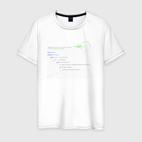 Мужская футболка Код Создателя - для программиста / Белый – фото 1